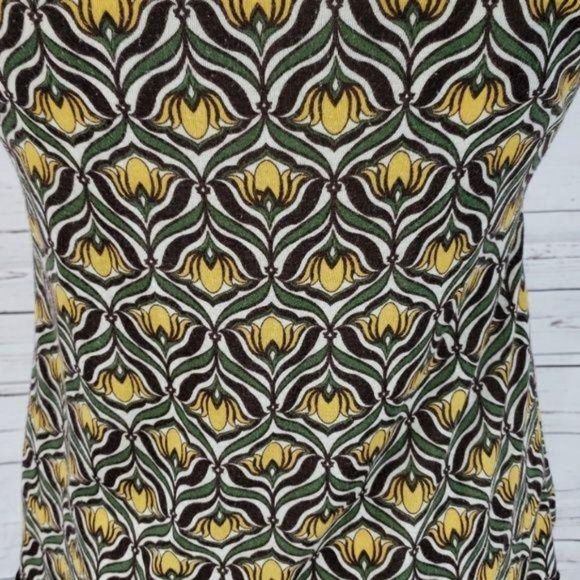 Robin K Floral Yellow & Black abstract tank top - Picture 6 of 7